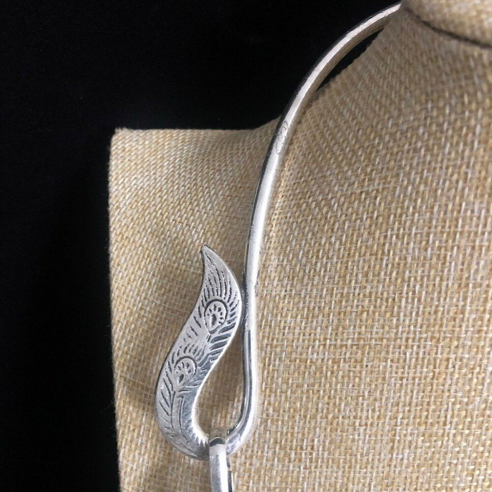 Ethnic Tribal Embroidered Rose Silver Necklace | Tibetan Charm Pendant Bells - Picture 3 of 4